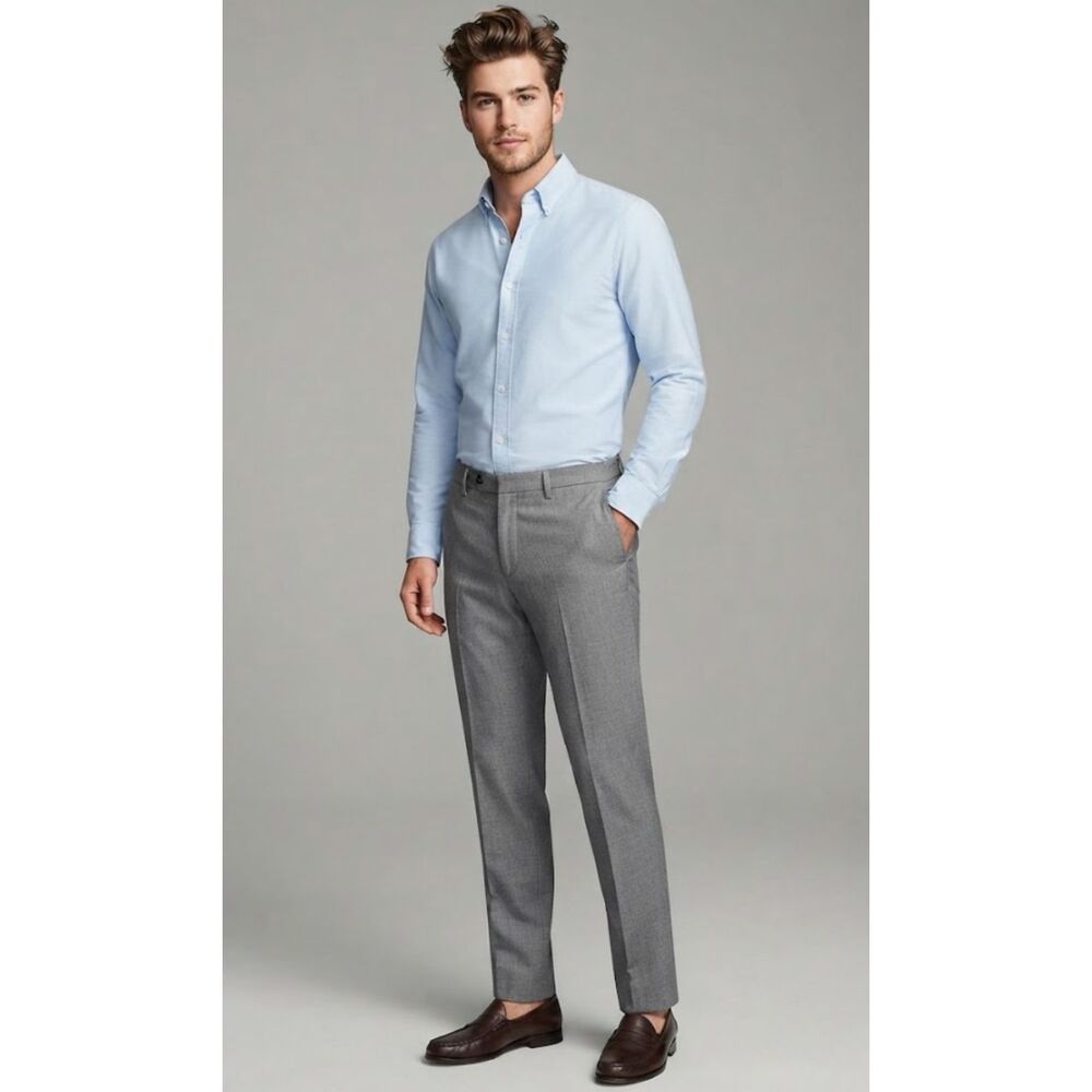 J. Crew Bedford Cotton Flat Front Dress Pants Men's Size 32 x 34